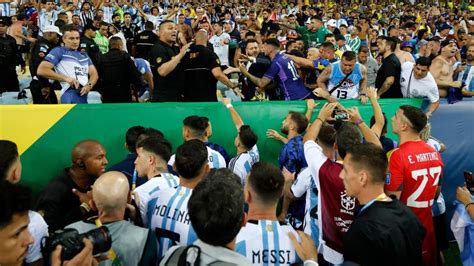 Brazil-Argentina delayed after fight breaks out between fans and police ...