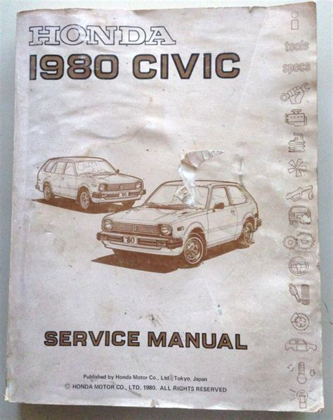 Purchase 1980 Honda Civic Service Manual Book Original Factory Manual In Odessa Texas Us For