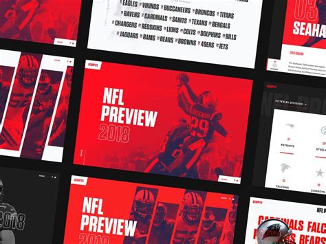 ESPN NFL Preview Screens | Espn, Nfl, Sports graphic design