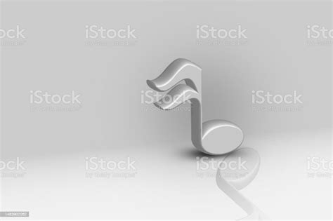 Rendering Of Music Symbols And White Background Stock Illustration ...