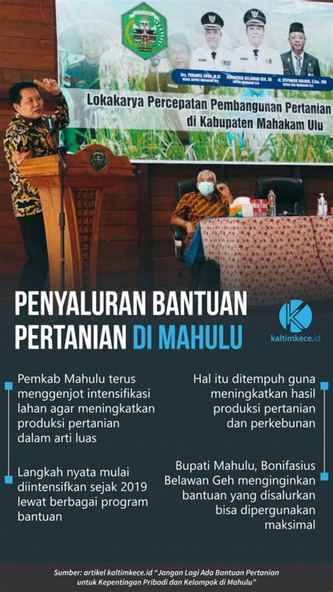 Infografik Penyaluran Bantuan Pertanian Di Mahulu Kaltim Kece