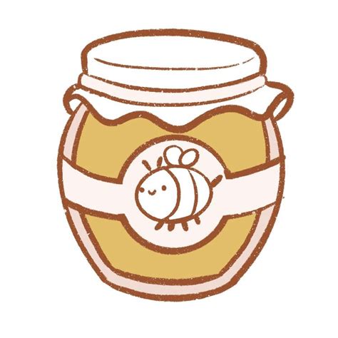 how to draw a honey jar