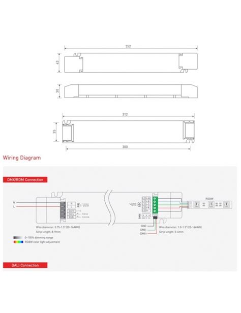 150W 24V DALI2 PUSH And DMX Dimming Power Supply For RGB And RGBW LED