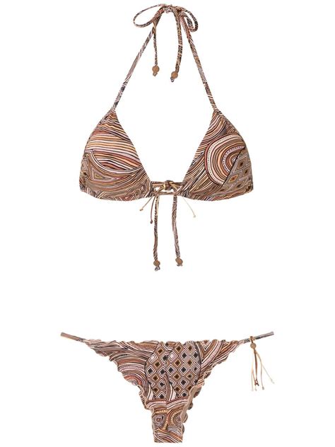 Buy AMIR SLAMA Printed Triangle Bikini Set At 20 Off Editorialist