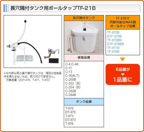 商店 ドールストアlixil リクシル Inax 長穴隅付タンク用マルチボールタップ Pk Tf 21b