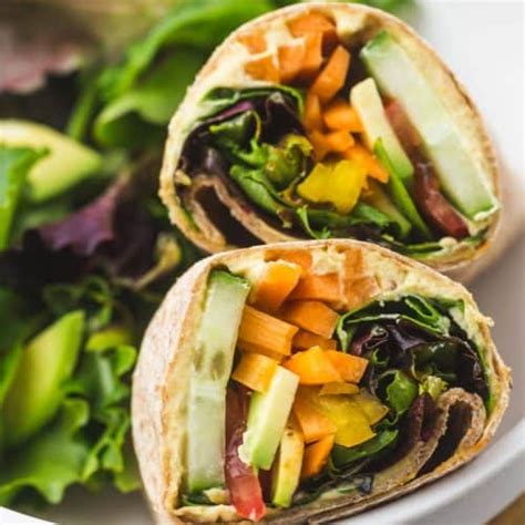 Easy Hummus Veggie Wrap (Vegan!) - Little Sunny Kitchen