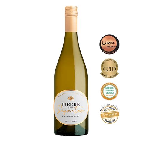 Pierre Zero Signature White Chardonnay Non Alcoholic White Wine 750ml