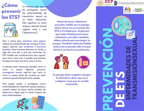 Tríptico Ets Para Dar Talleres De Prevencion De Cuidado De Los