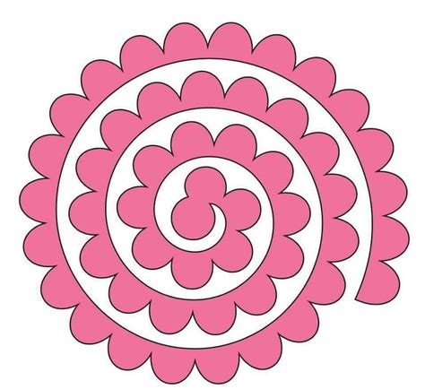 Molde Flor De Papel Espiral Para Imprimir E Recortar Artofit