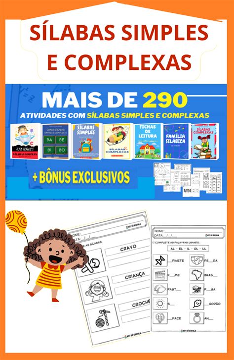 Silabas Simples E Complexas - Atividades com sílabas simples e complexas – Artofit
