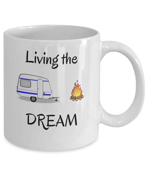 Camping Coffee Mug Living The Dream Retirement Caravan Funny