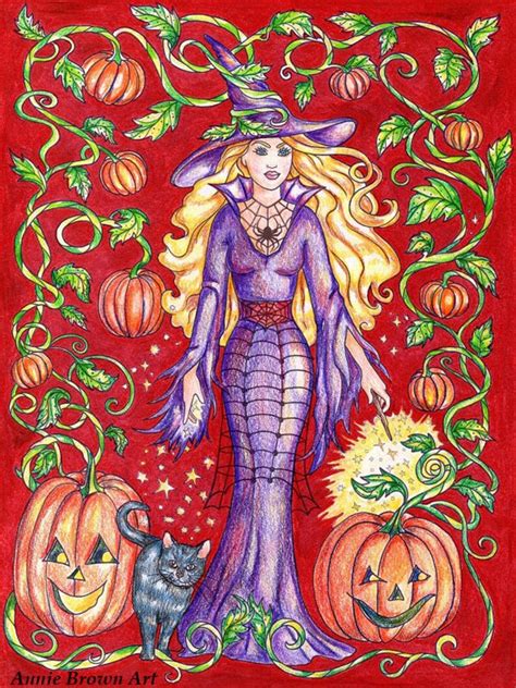 Halloween Coloring Page Instant Download Line Art Etsy