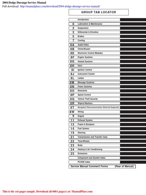 2004 Dodge Durango Service Manual | PDF | Motor Oil | Gasoline