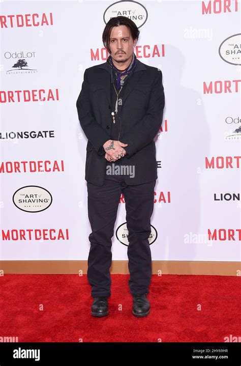 Johnny Depp Attending The Premiere Of Mortdecai In Los Angeles