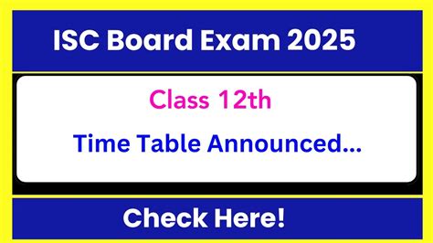 Isc Board Class Exam Out Check Isc Board Class Exam Dates