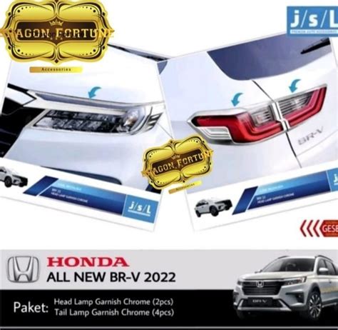 Jual PAKET GARNISH LAMPU DEPAN BELAKANG HONDA BRV 2022 CHROME Di Lapak