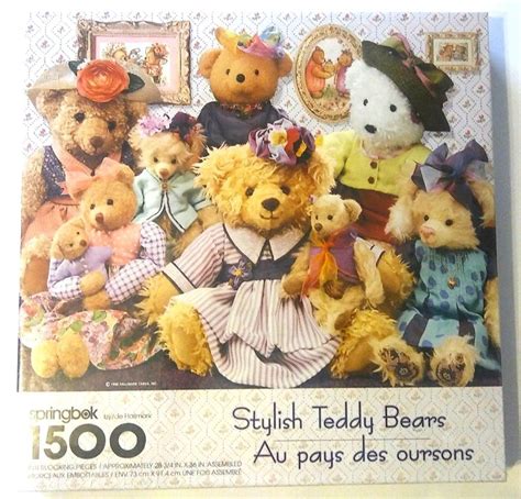 New Sealed 1500 Piece Stylish Teddy Bears Springbok Jigsaw Puzzle