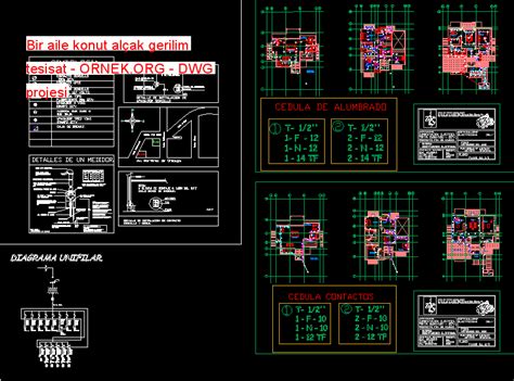 Proje Sitesi Tam Set Elektrik Tesisat Autocad Projesi Hot Sex