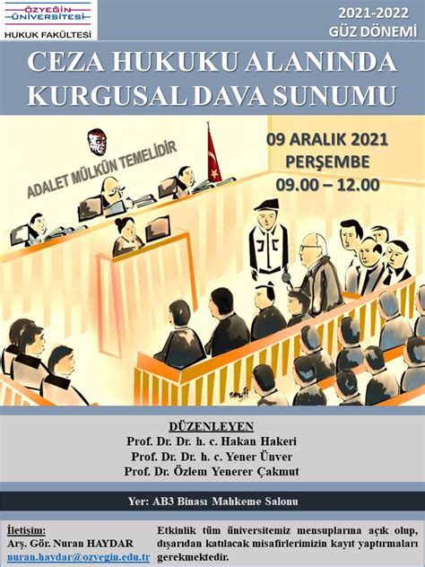 Ceza Hukuku Alanında Kurgusal Dava Sunumu Özyeğin Üniversitesi