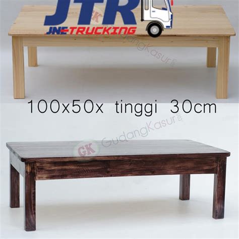 Jual JTR Meja Lesehan Kayu Jati Belanda Ukuran 100 Natural 100x50x30