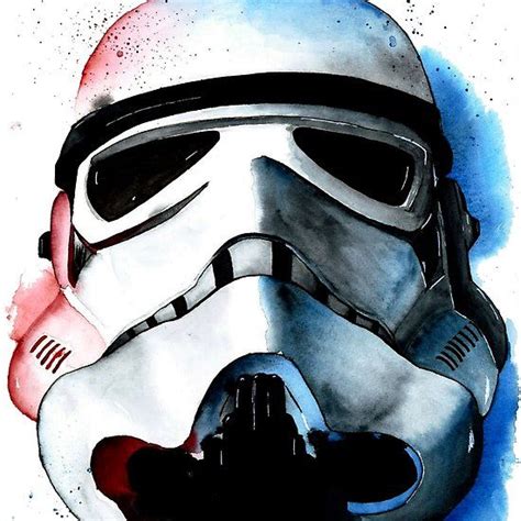 StormTrooper STAR WARS EMPIRE VADER Space Watercolor Colorfull Art