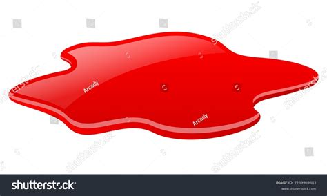 Blood Puddle Vector Cartoon Red Paint Stock Vector Royalty Free