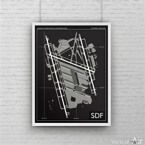 Louisville International Airport Art Print SDF Airport Map - Etsy