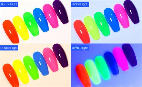 Amazon Ur Sugar Neon Gel Nail Polish Set Colors Halloween Neon Orange Hot Pink Yellow