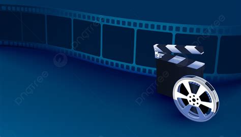 Realistic Film Strip Background With Clapper Board, Cinema, Movie ...