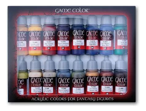 Kit Pinturas Acrilicas Vallejo Game Color 16 Colores 17ml Envío gratis