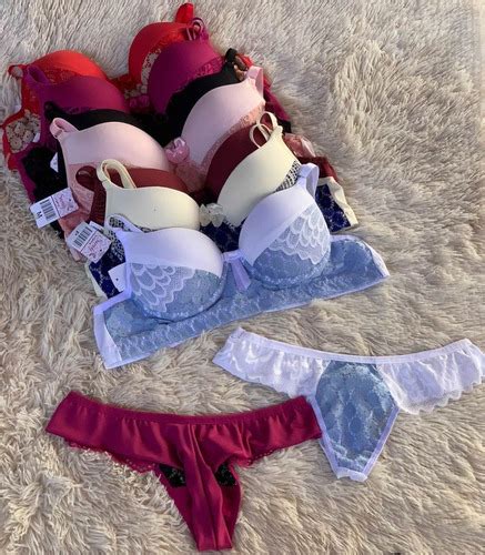 5 Conjuntos Lingerie Atacado Renda Luxo Calcinha Sutiã Bojo GRUPO VOKER