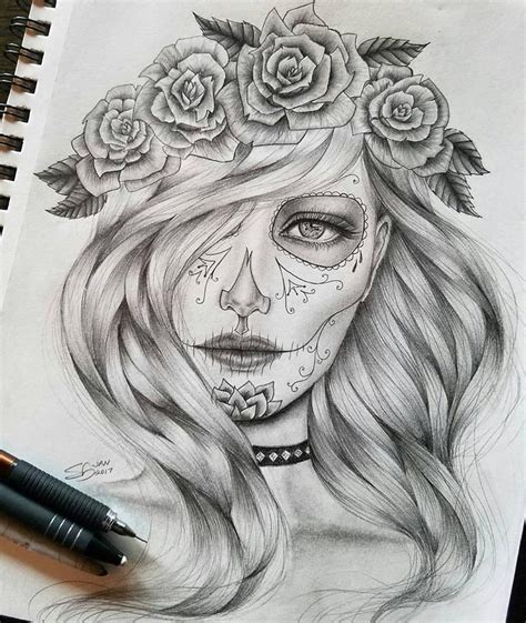 Day Of The Dead Drawing Ideas