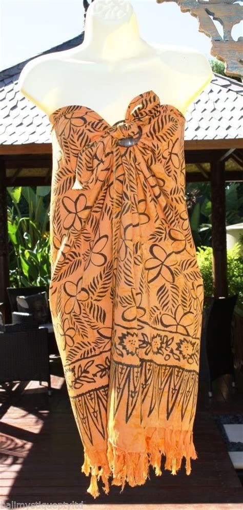 Quality Bali Print Beach Sarongs With Coconut Buckles Bali Mystique