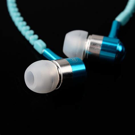 LED Luminous Earphones Glow In The Dark Headphones Metal Zipper Night ...