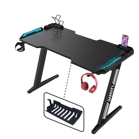 Gamvity Z Shaped X X Cm Gaming E Sports Desk With Armour Light