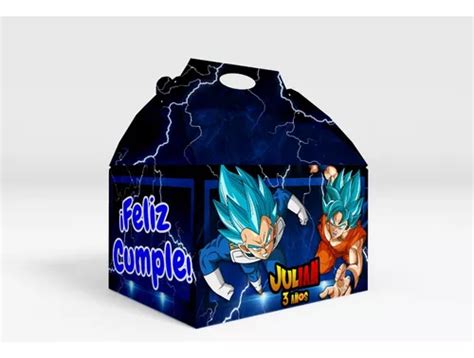 Caja Dulcera Bolo Aguinaldo Box Lunch Dragon Ball Env O Gratis