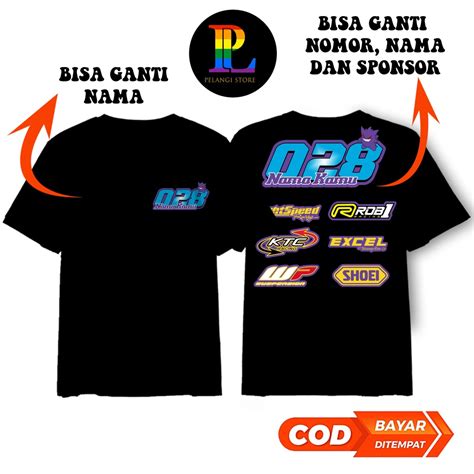 Jual KAOS BAJU RACING CUSTOM BISA REQUEST NAMA SENDIRI DAN NOMOR STAR