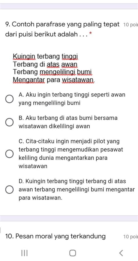 Detail Contoh Parafrase Puisi Koleksi Nomer