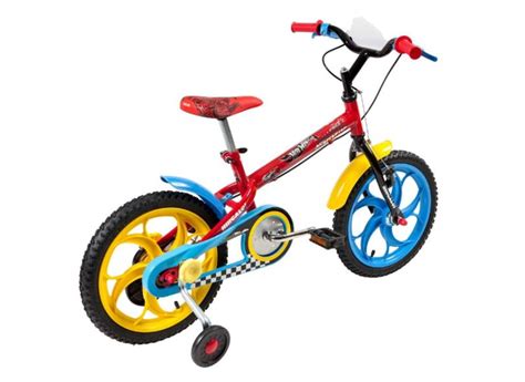 Bicicleta Caloi Hot wheels Aro 16 Freio V Brake o Melhor Preço é no Zoom