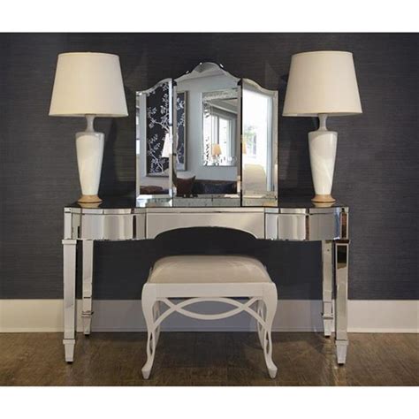 Tierney Hollywood Regency Curved Mirror Vanity Desk | Kathy Kuo Home