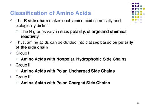 Classification Of Amino Acids