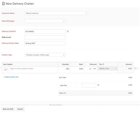 Delivery Challan Format In Excel