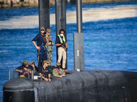 US Navy nuclear submarine surfaces at Guam base | The Independent