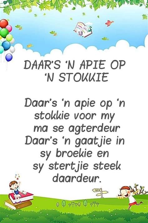 Daar S N Apie Op N Stokkie Kinderliedjes Liedjes Taal