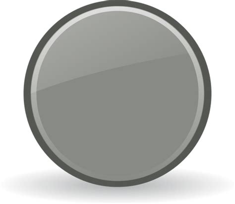 Grey Shiny Button Vector Clip Art Public Domain Vectors