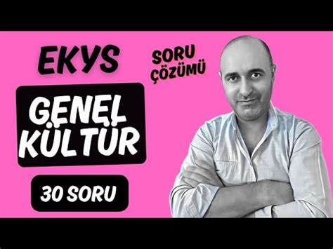 EKYS KPSS GENEL KÜLTÜR SORU ÇÖZÜMÜ YouTube