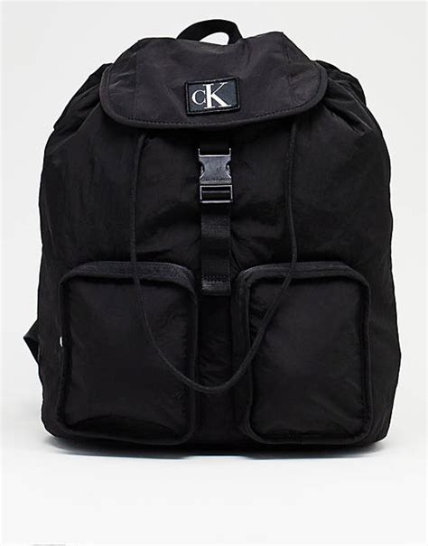 Calvin Klein Jeans City Nylon Backpack In Black Asos