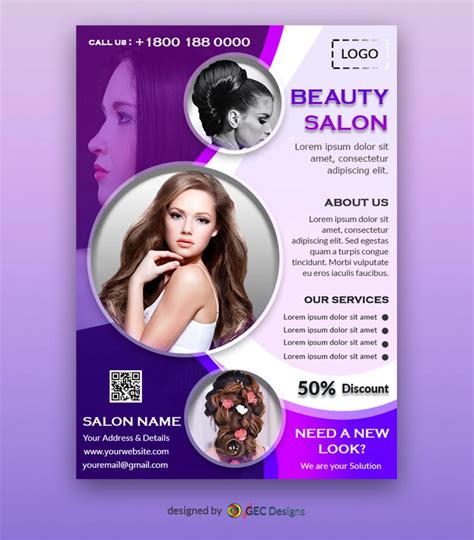 Beauty Salon Flyer Template Psd Store Dakora Co