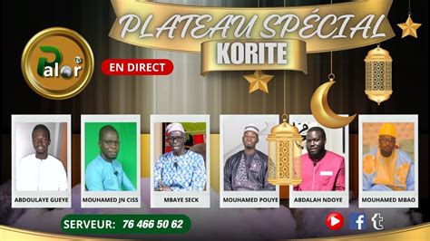 PLATEAU SPÉCIAL KORITE PALOR TV 2024 YouTube