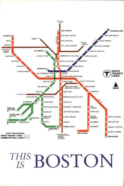 Map of the Boston Subway System